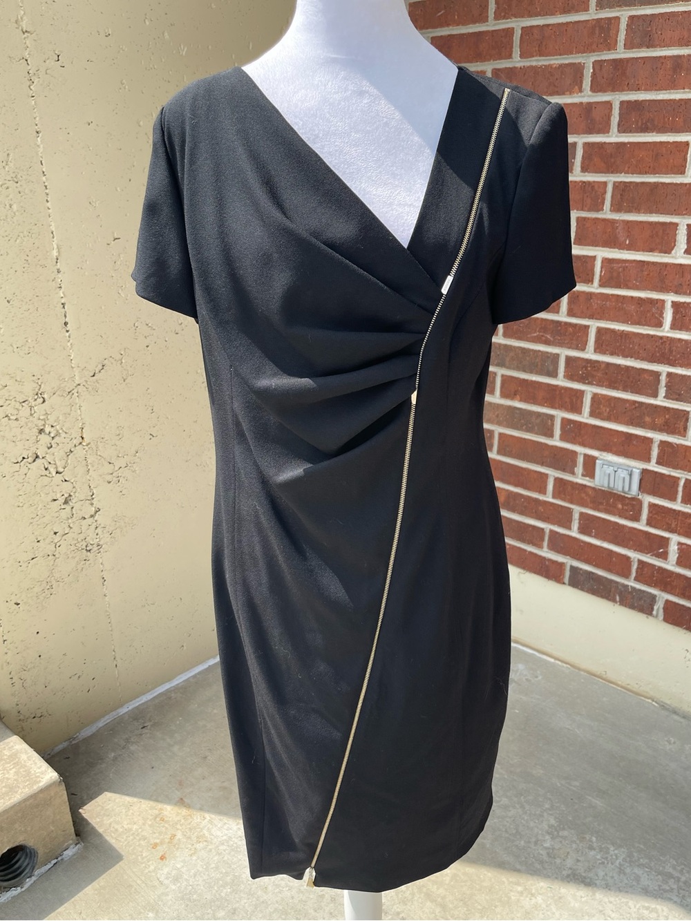 Escada Women’s Black Virgin Wool Sheath Dress Size 40